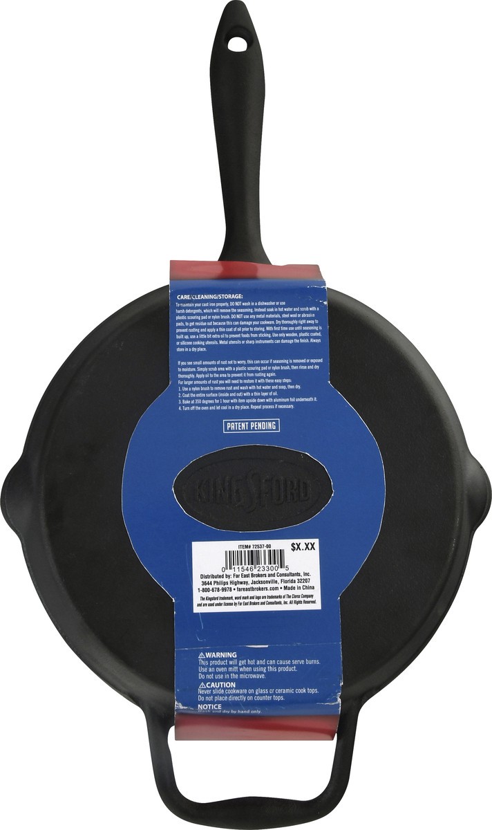 slide 4 of 8, Kingsford 8 Cast Iron Fry Pan W/ Thumb Grip, 8 in