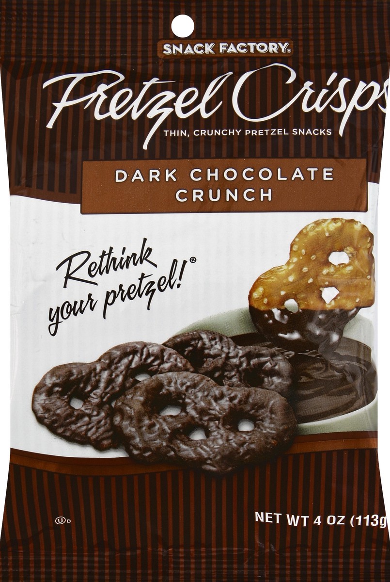 slide 3 of 3, Snack Factory Pretzel Crisps Dark Chocolate Crunch 4oz, 4 oz