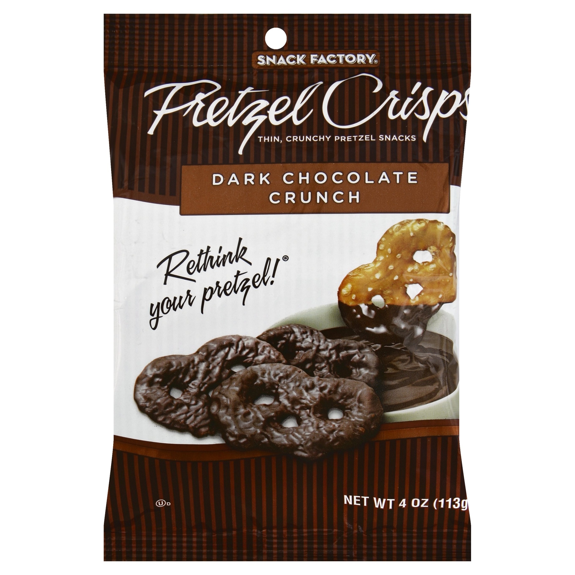 slide 1 of 3, Snack Factory Pretzel Crisps Dark Chocolate Crunch 4oz, 4 oz