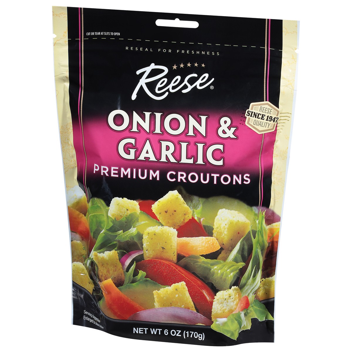 slide 3 of 9, Reese Premium Onion & Garlic Croutons 6 oz, 6 oz