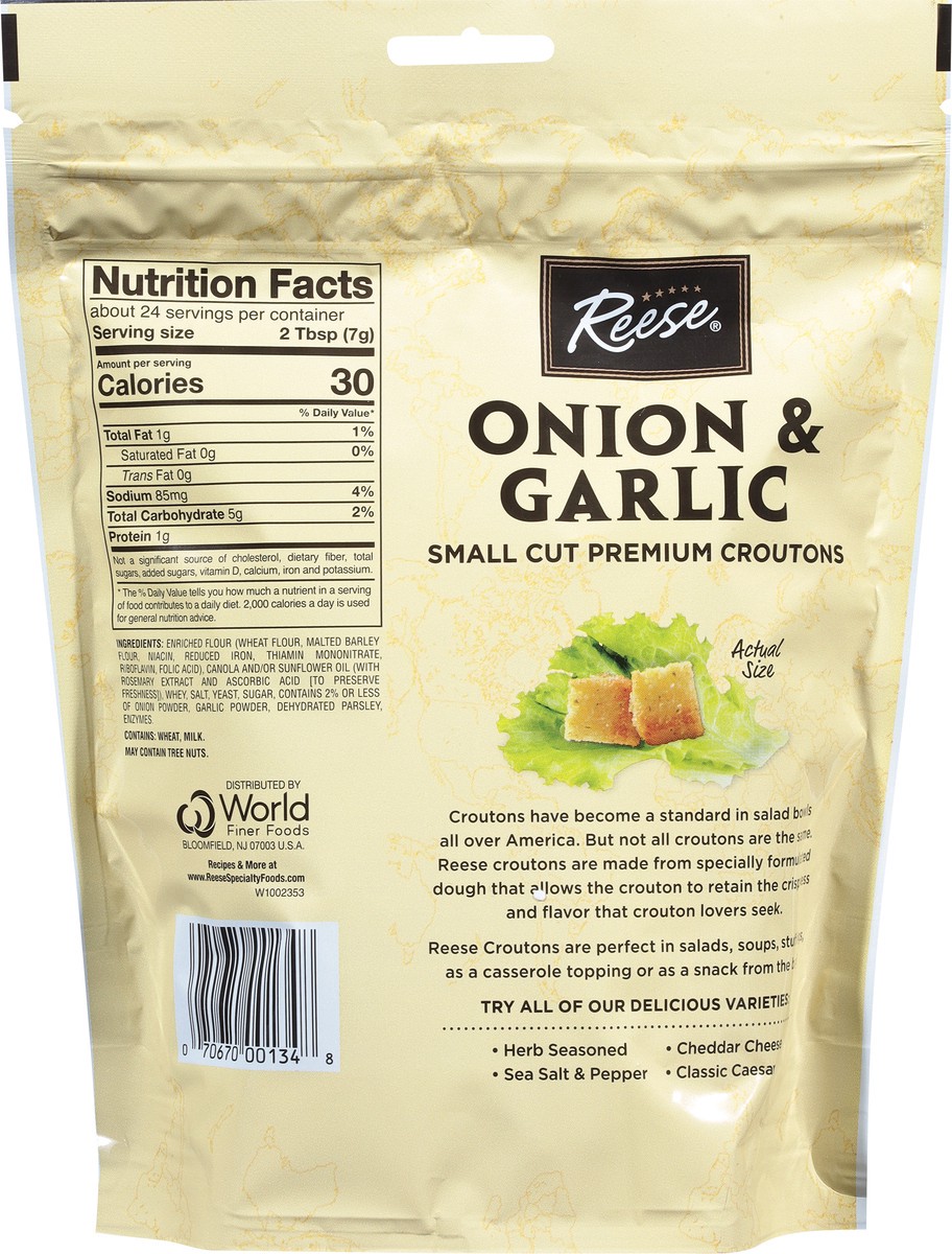 slide 5 of 9, Reese Premium Onion & Garlic Croutons 6 oz, 6 oz