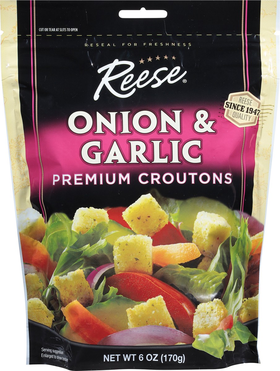 slide 6 of 9, Reese Premium Onion & Garlic Croutons 6 oz, 6 oz