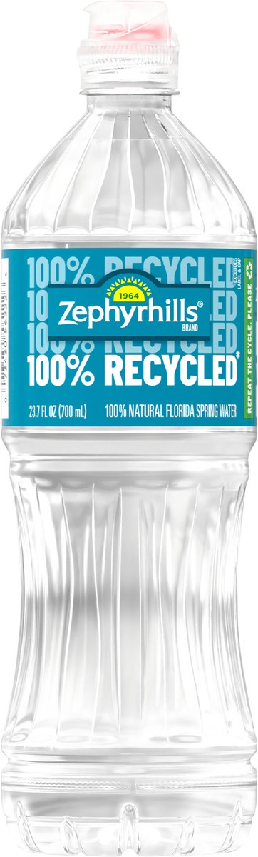 slide 4 of 5, ZEPHYRHILLS Brand 100% Natural Spring Water, 23.7-ounce plastic bottle, 23.7 oz