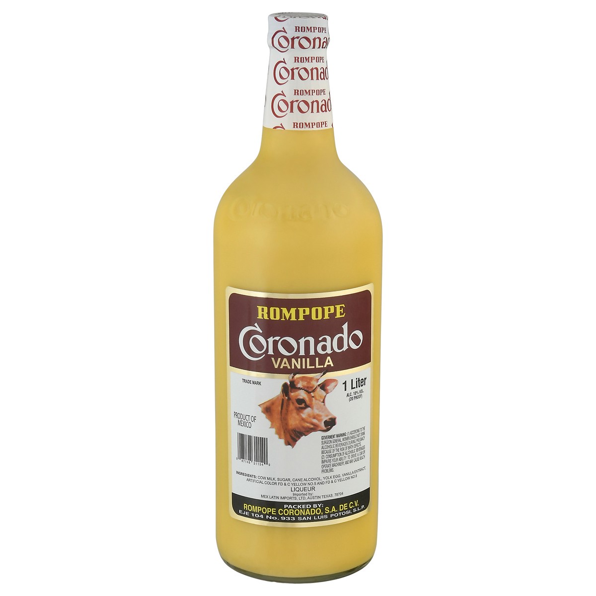 slide 1 of 1, Coronado Rompope Vanilla Liqueur, 1 liter