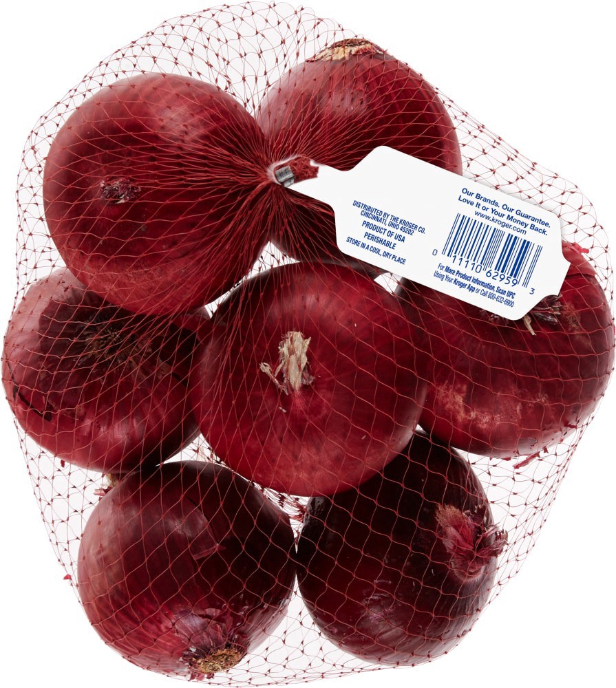 slide 2 of 2, Kroger Red Onions In 3Lb Bag, 3 lb