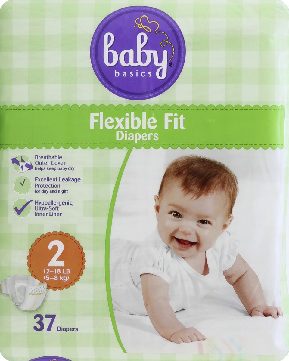 slide 1 of 8, Baby Basics Diapers 37 ea, 37 ct