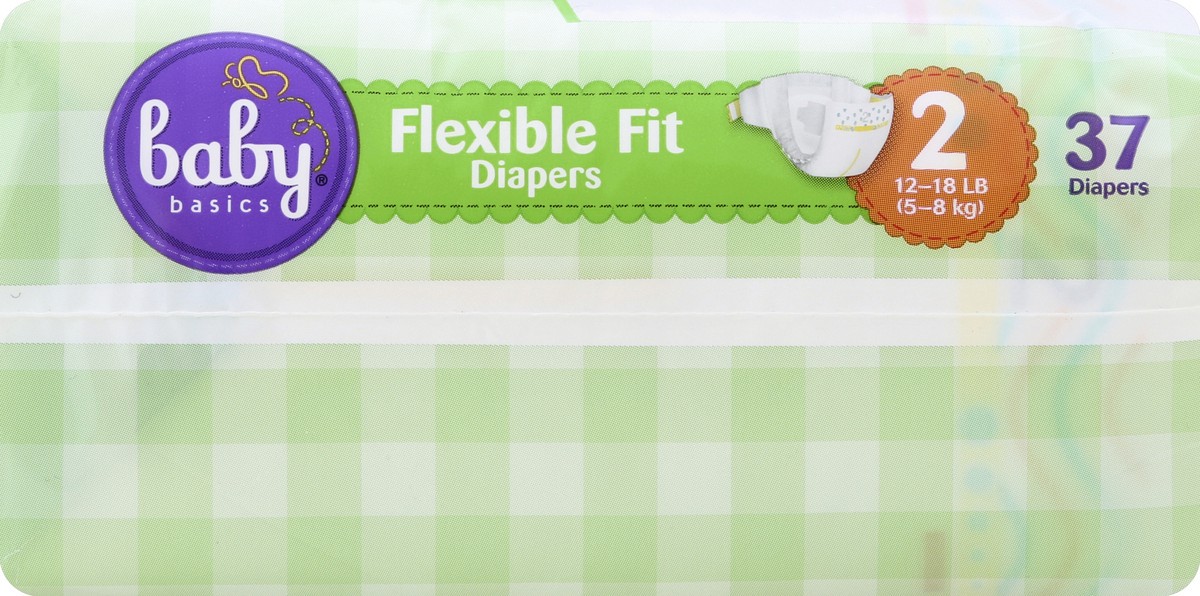 slide 6 of 8, Baby Basics Diapers 37 ea, 37 ct