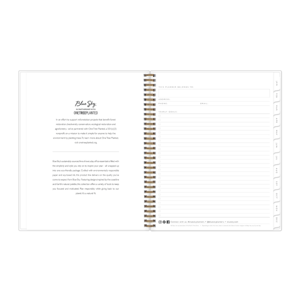 slide 3 of 9, 2025 Blue Sky Weekly/Monthly Planning Calendar, 8-1/2"" X 11"", 50% Recycled, Remi, January To December, 148785, 1 ct