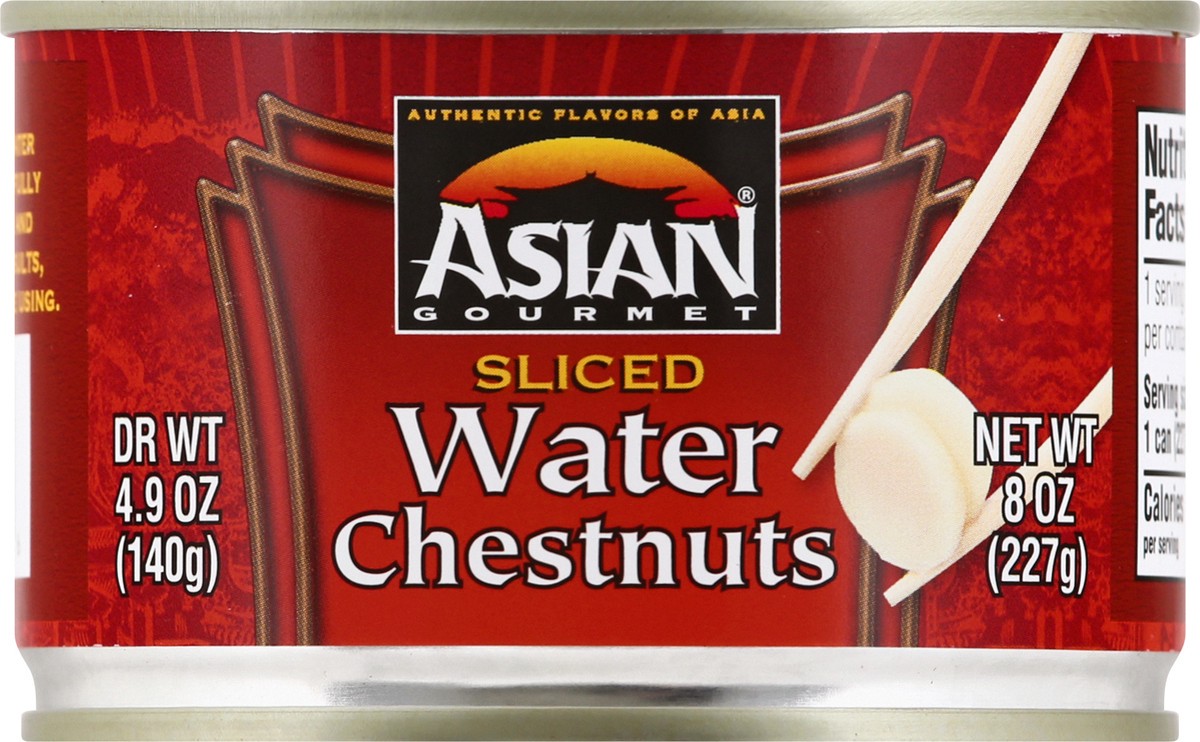 slide 8 of 13, Asian Gourmet Sliced Water Chestnuts, 8 oz