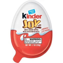 Kinder Individually Wrapped Chocolate Candy Egg With Toy Inside, Surprise for Kids