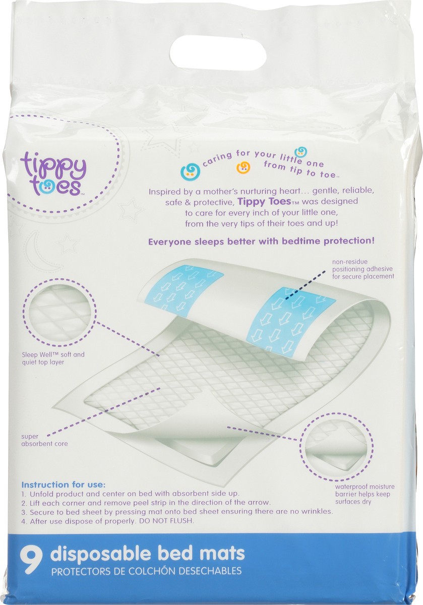 slide 9 of 11, Tippy Toes Disposible Bed Mats, 9 ct