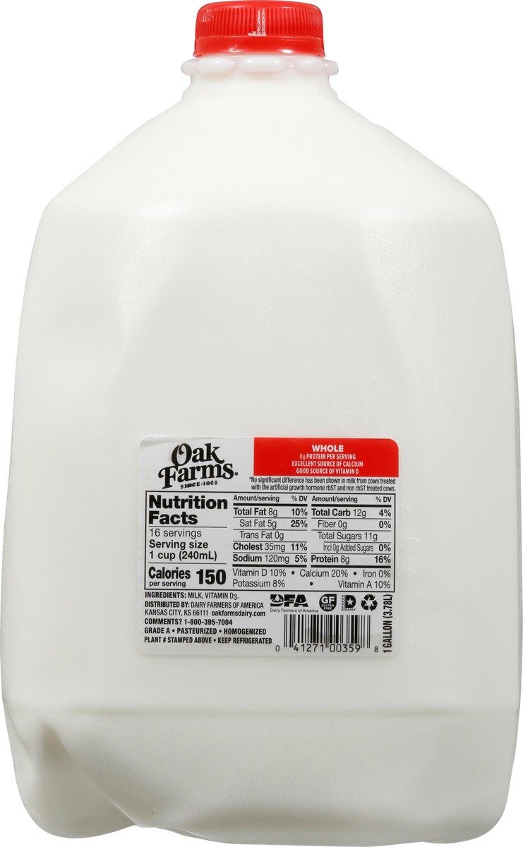 slide 8 of 13, Oak Farms Whole Milk 1 gl, 1 gal
