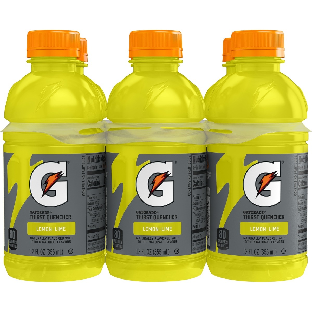 slide 1 of 4, Gatorade Thirst Quencher Lemon-Lime 12 Fl Oz 6 Count, 6 ct; 12 fl oz