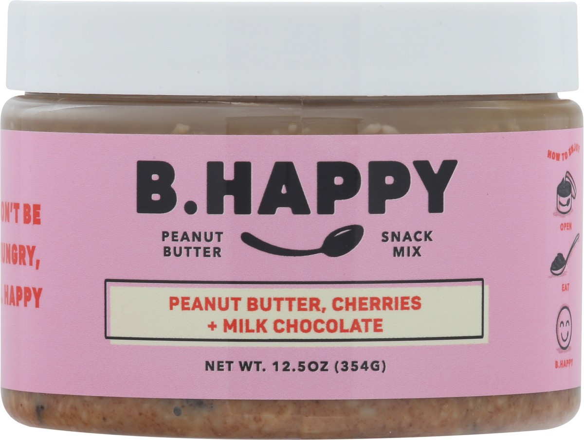 slide 5 of 9, B. Happy Peanut Butter, Cherries + Milk Chocolate Snack Mix 12.5 oz, 12.5 oz