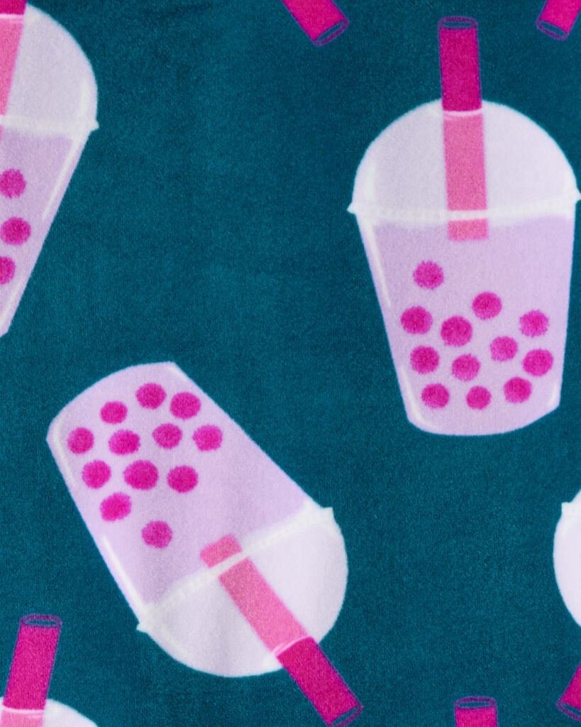 slide 2 of 2, Carter's Carters Girls Boba Tea DreamPlush Snug Fit 2-Piece Pajamas Teal 10, 2 pc