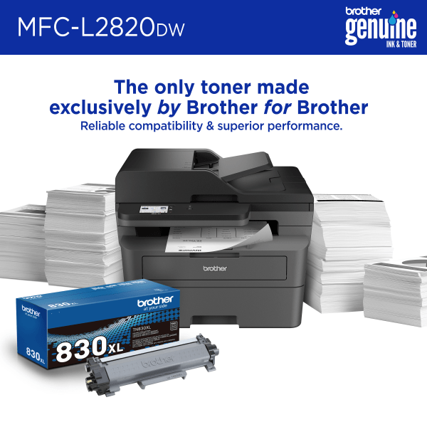 slide 7 of 8, Brother Mfc-L2820Dw Compact Wireless Laser Monochrome All-In-One Printer, 1 ct