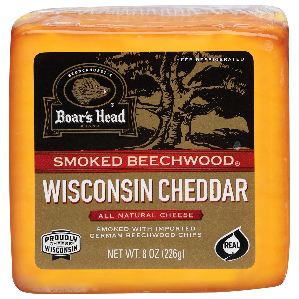 slide 1 of 6, Boar's Head Smoked Wisconsin Cheddar, 8 oz