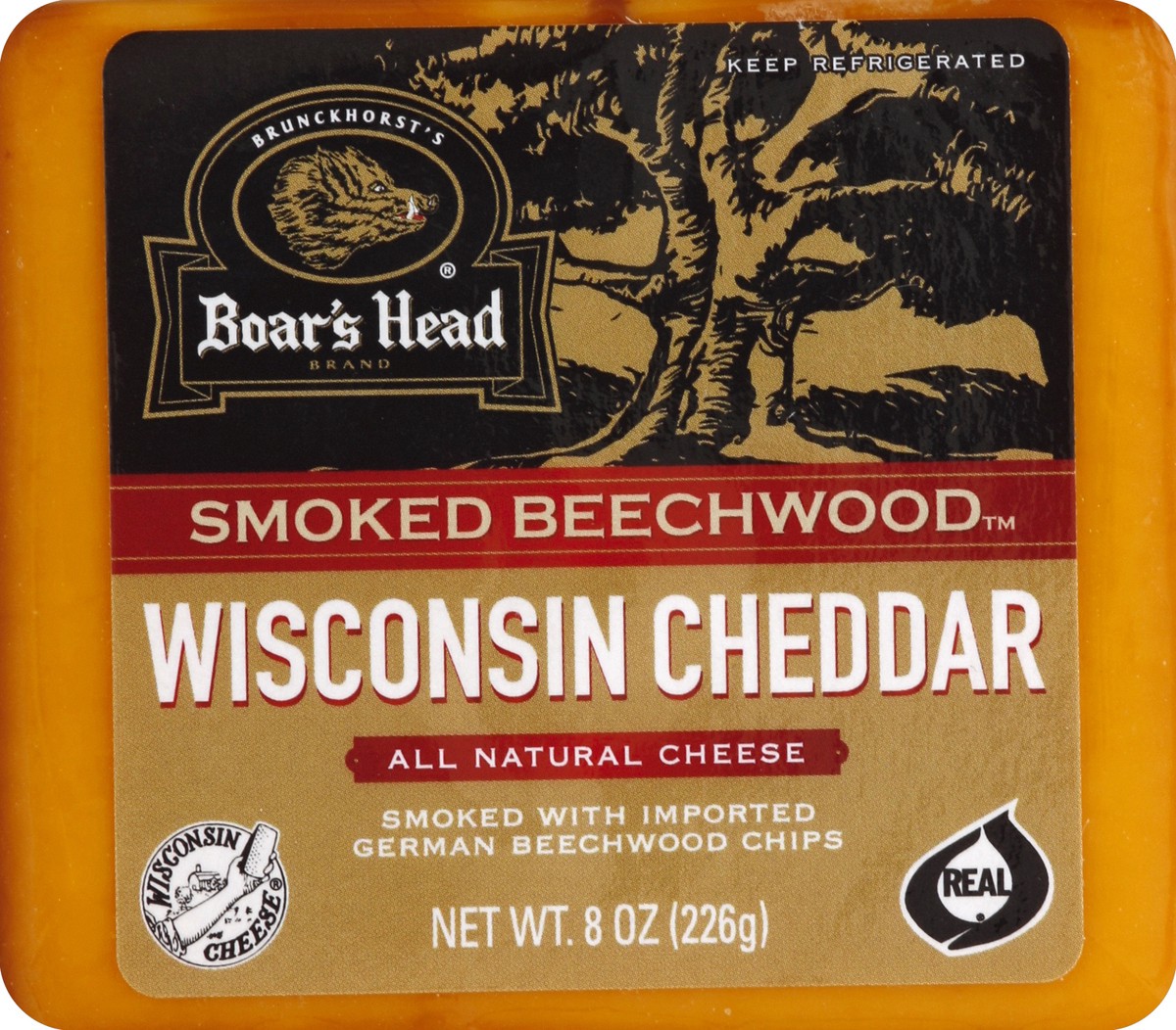 slide 4 of 6, Boar's Head Smoked Wisconsin Cheddar, 8 oz