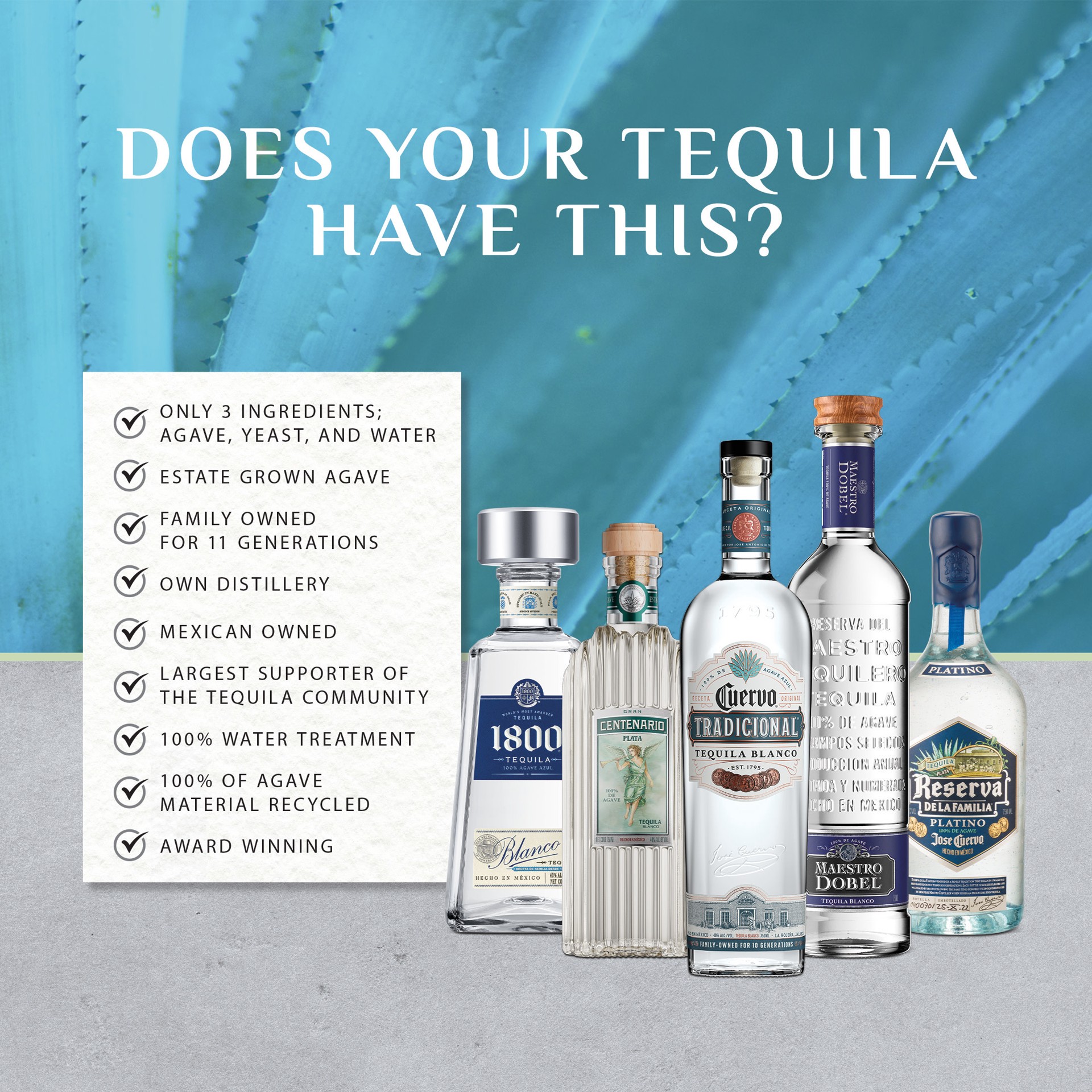 slide 8 of 10, 1800 Tequila Blanco with Mineragua 70 Proof (750 ml), 750 ml