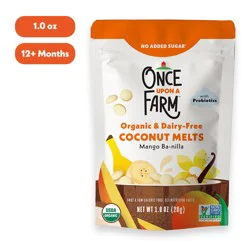 Once Upon a Farm Organic Coconut Melts, Mango Ba-nilla, 1oz