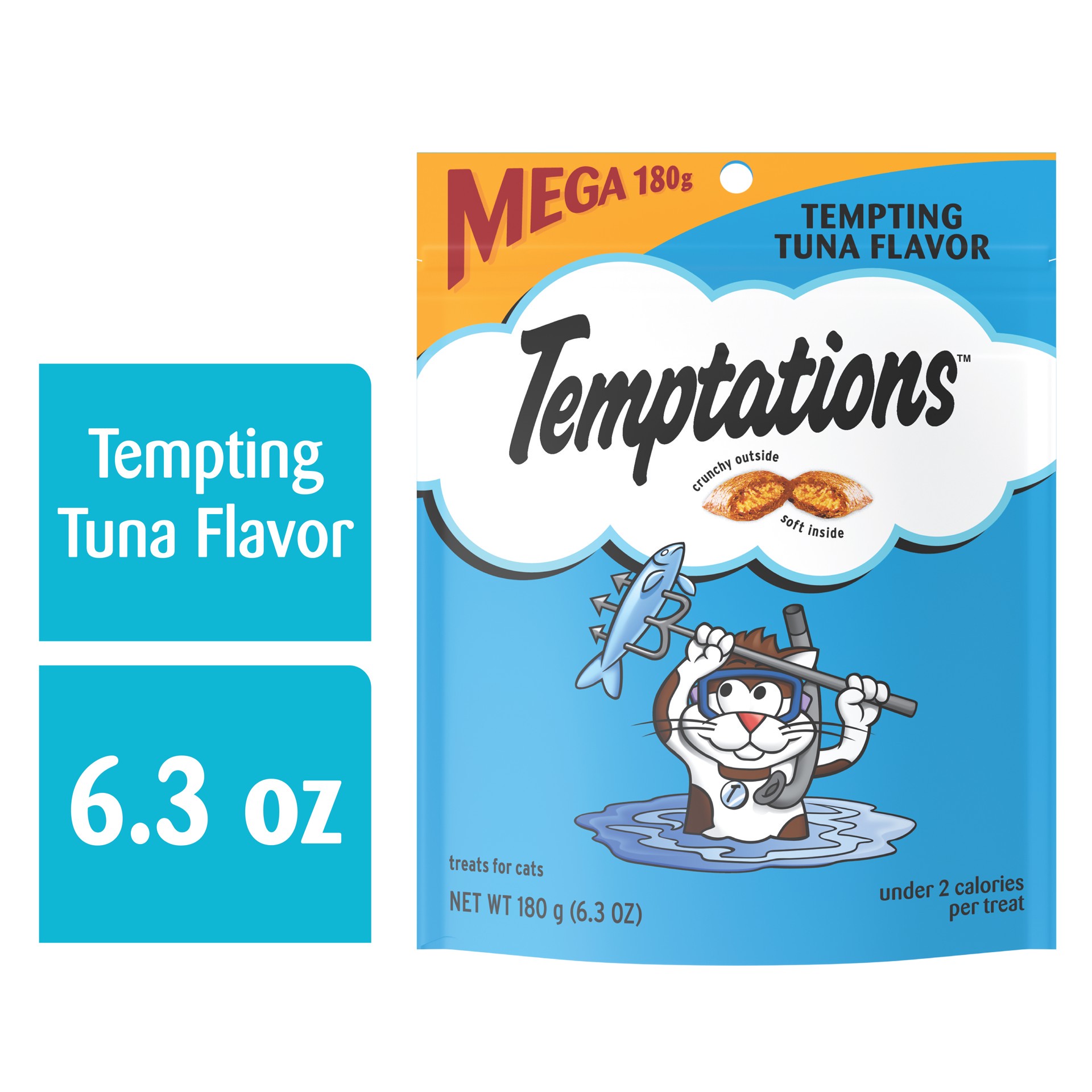 slide 1 of 3, Temptations Tempting Tuna Flavor Crunchy Cat Treats - 6.3oz, 6.3 oz
