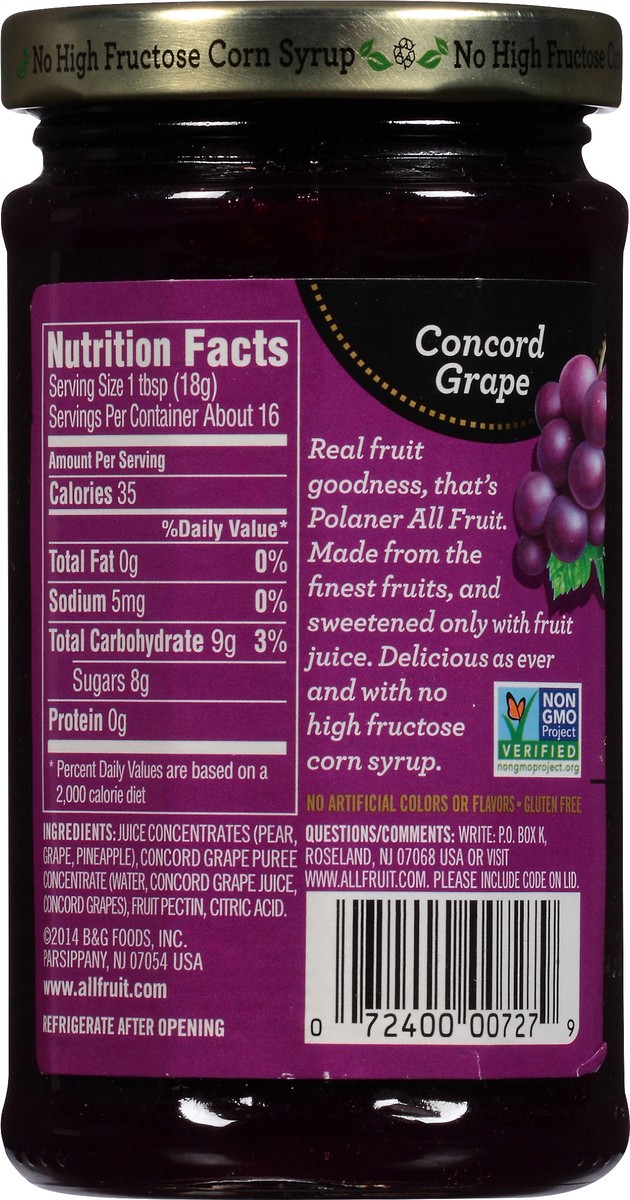 slide 2 of 8, Polaner Spreadable Fruit, Concord Grape, 10 oz