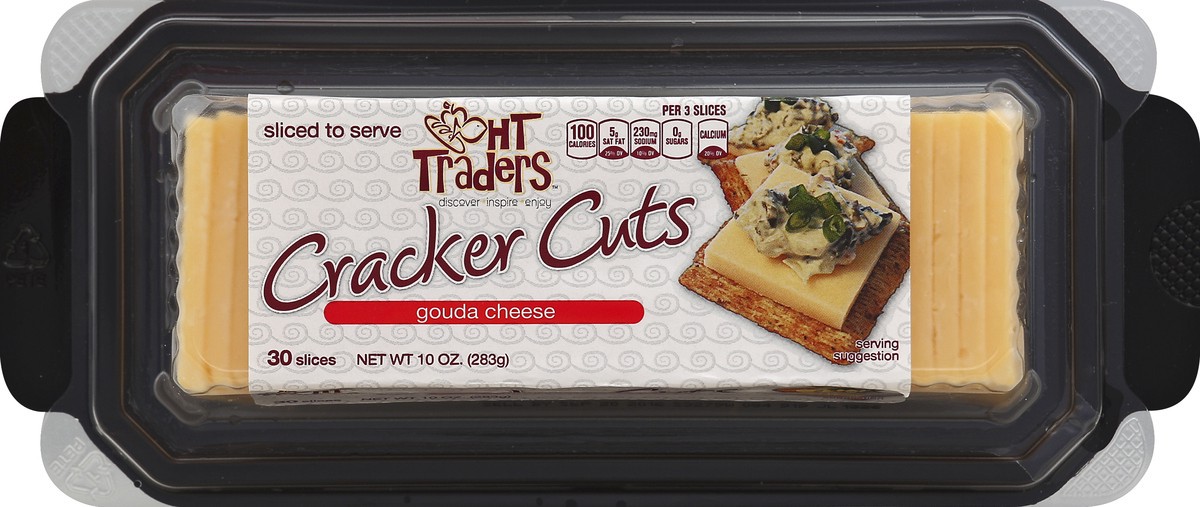 slide 2 of 4, Harris Teeter Traders Gouda Cheese Cracker Cuts, 10 oz