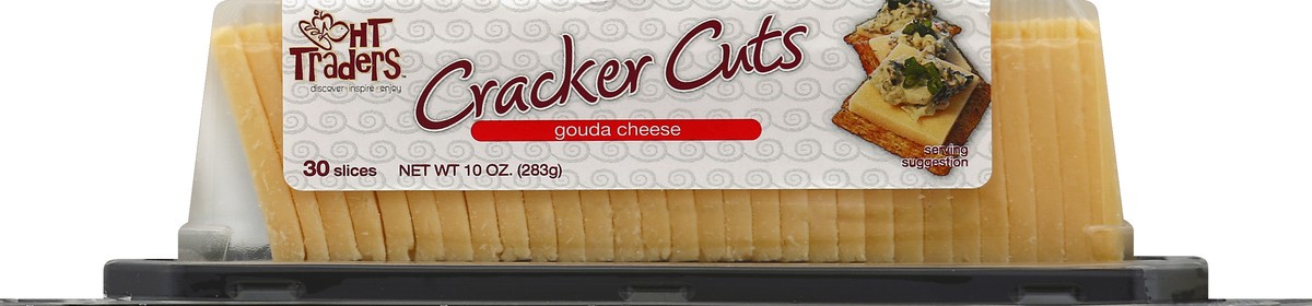 slide 4 of 4, Harris Teeter Traders Gouda Cheese Cracker Cuts, 10 oz