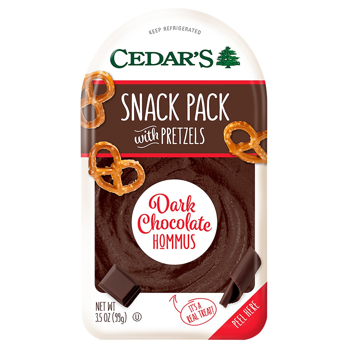 slide 1 of 2, Cedar's Chocolate Hommus With Pretzels, 3.5 oz