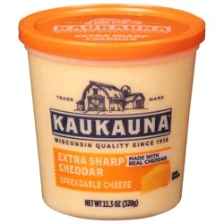 KAUKAUNA Spreadable Cheese, Extra Sharp Cheddar