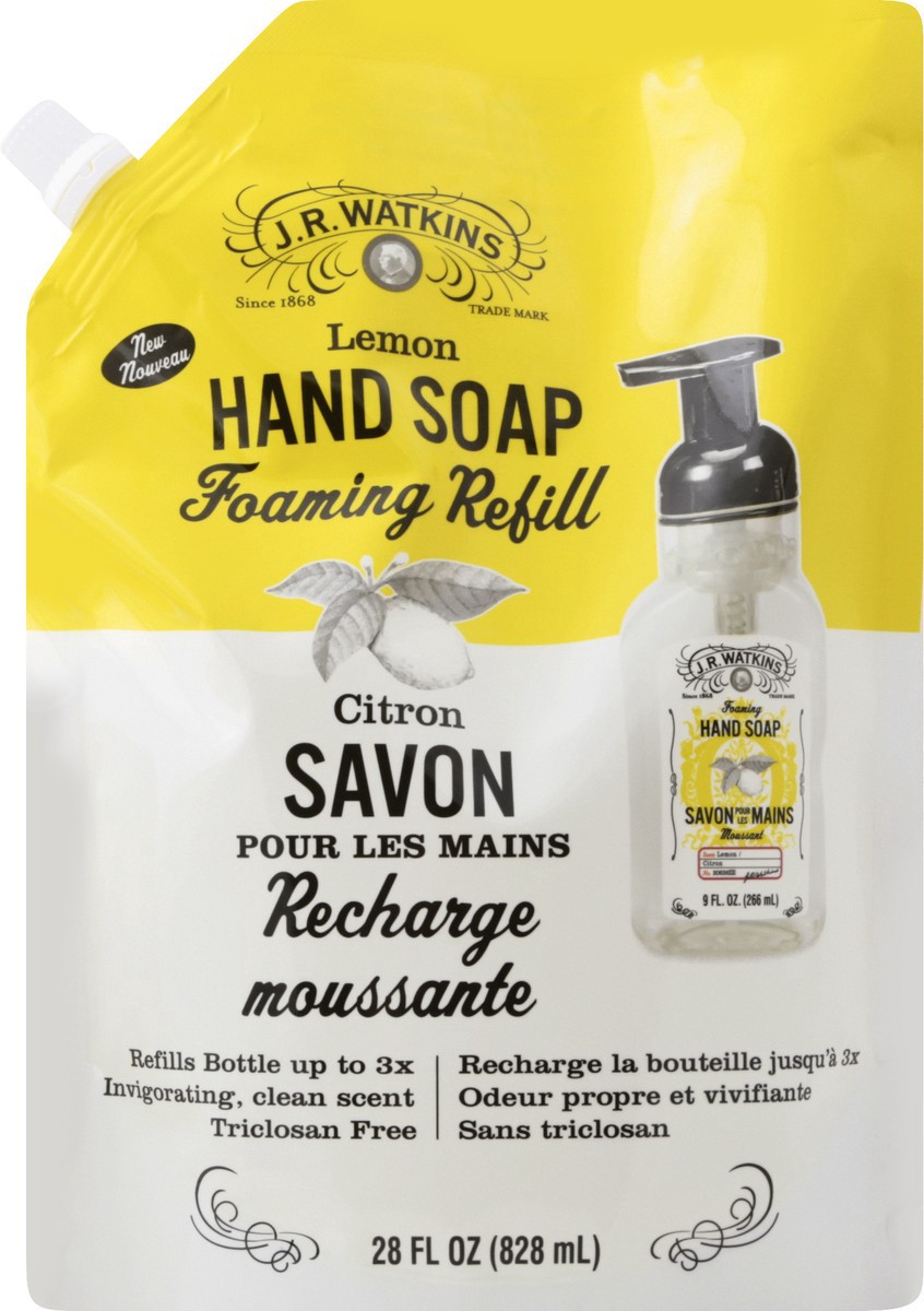 slide 8 of 9, J.R. Watkins Lemon Foaming Hand Soap Refill, 28 oz