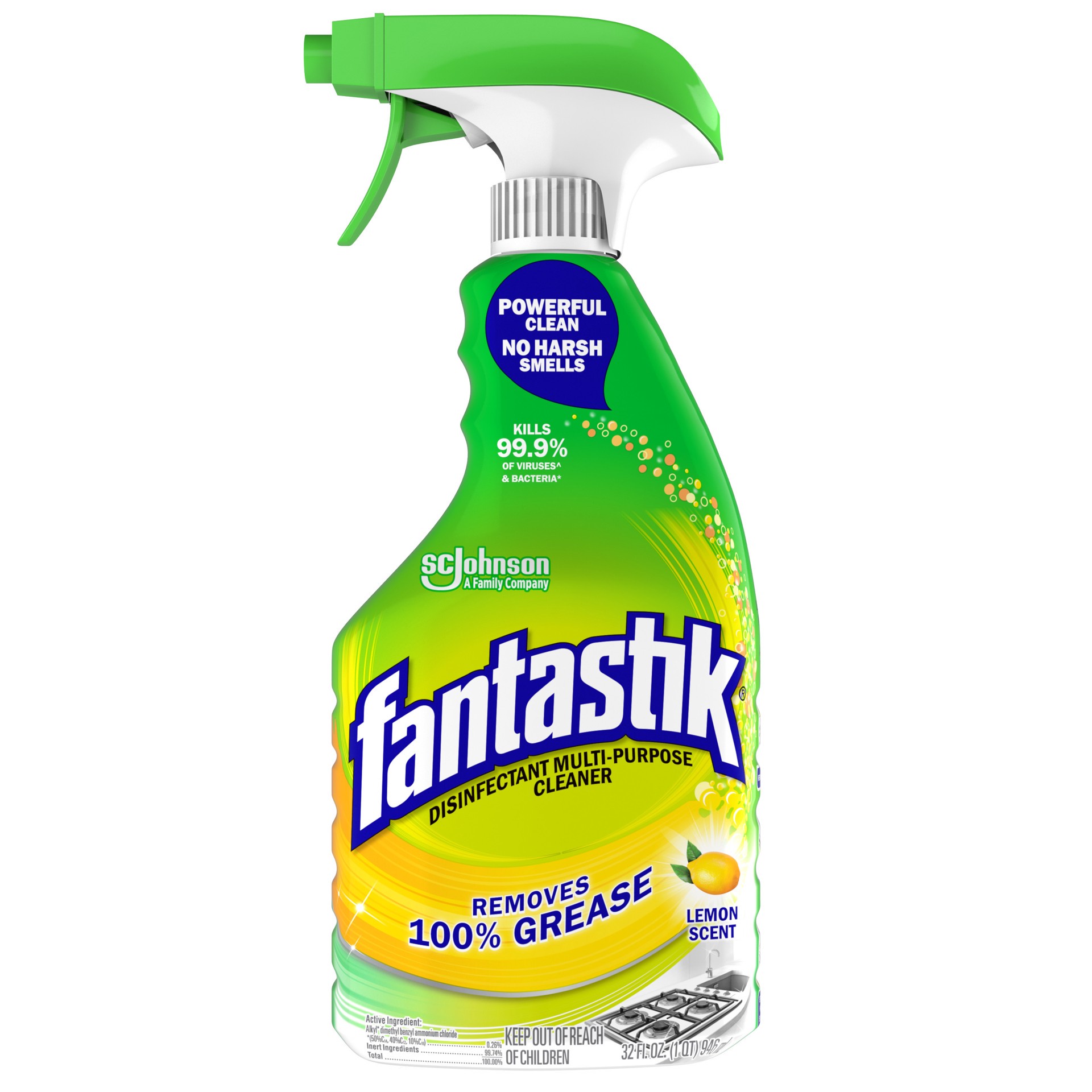 slide 1 of 22, Fantastik Multi-Purp Cleaner Lemon, 32 oz