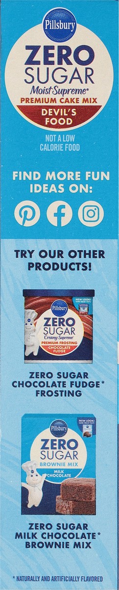 slide 7 of 12, Pillsbury Moist Supreme Premium Zero Sugar Devil's Food Cake Mix 16 oz, 16 oz