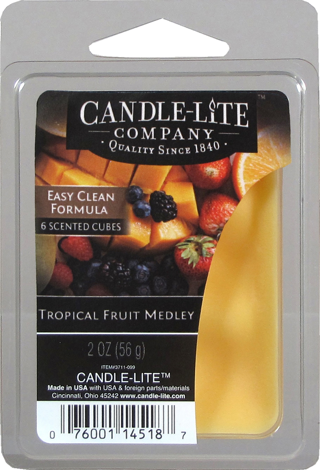 slide 1 of 1, Candle-Lite Tropical Fruit Medley Scented Cubes, 6 ct; 2 oz