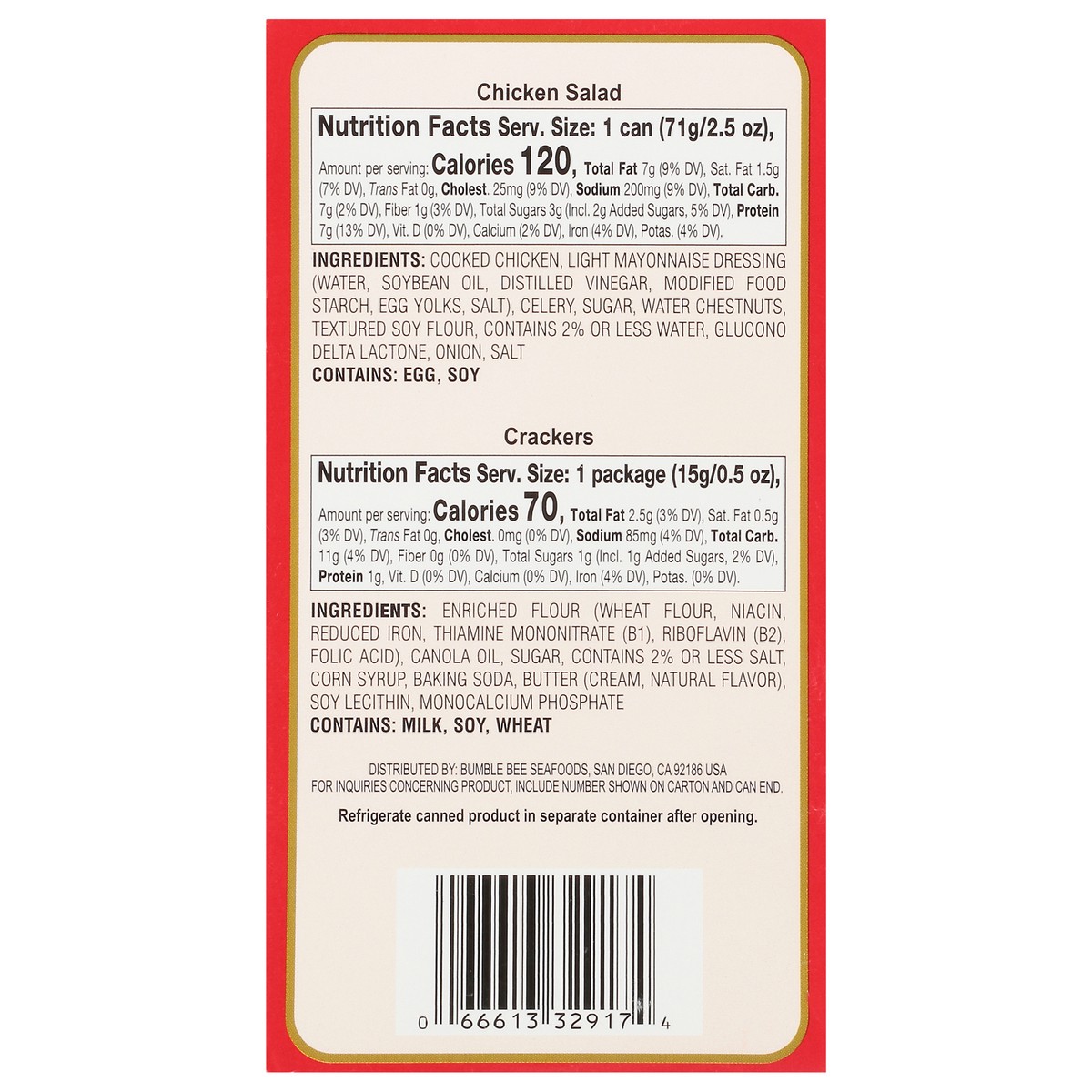 slide 3 of 14, Brunswick Chicken Salad with Crackers 3.0 oz, 3 oz