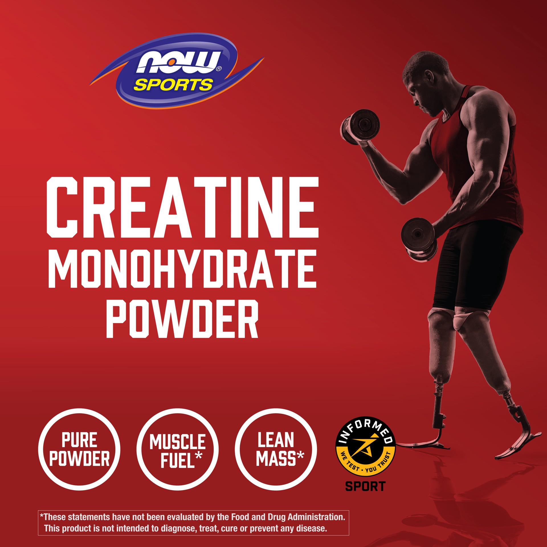 slide 5 of 5, NOW Sports Creatine Monohydrate Powder - 21.2 oz., 21 oz