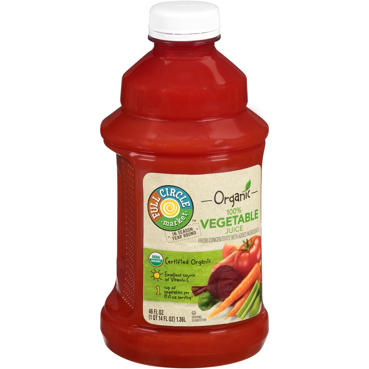 slide 9 of 9, Full Circle Market 100% Vegetable Juice From Concentrate - 46 fl oz, 46 fl oz