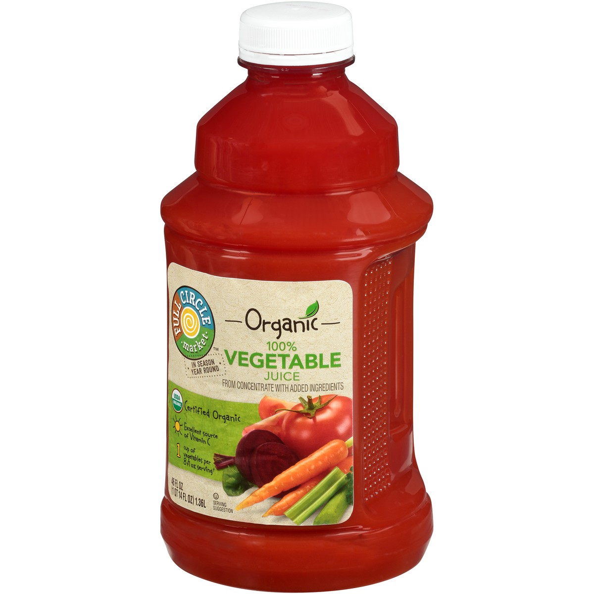 slide 2 of 9, Full Circle Market 100% Vegetable Juice From Concentrate - 46 fl oz, 46 fl oz