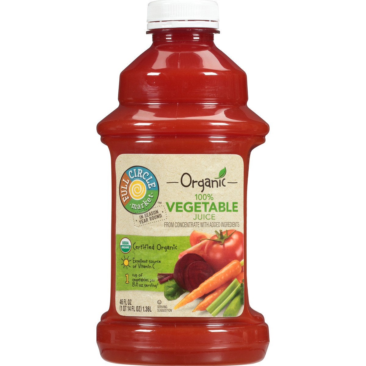 slide 4 of 9, Full Circle Market 100% Vegetable Juice From Concentrate - 46 fl oz, 46 fl oz