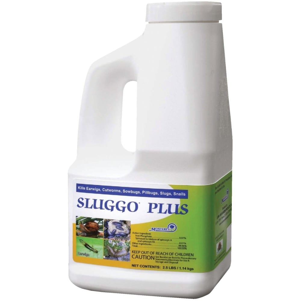 slide 1 of 1, Monterey Sluggo Plus 2-1/2 Lb. Ready To Use Pellets Organic Slug & Snail Killer, 2.5 lb