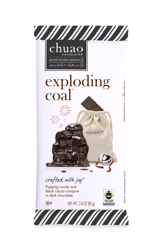 slide 1 of 1, Chuao Chocolatier Exploding Coal Chocolate Bar, 2.8 oz