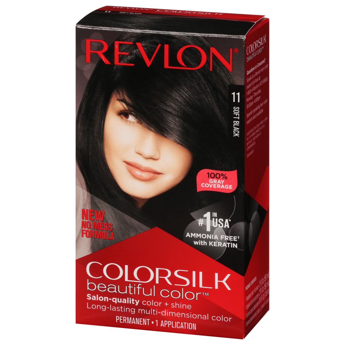 slide 4 of 9, Revlon Colorsilk-11 Soft Black, 1 ct