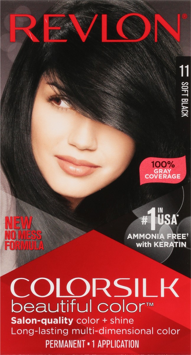slide 7 of 9, Revlon Colorsilk-11 Soft Black, 1 ct
