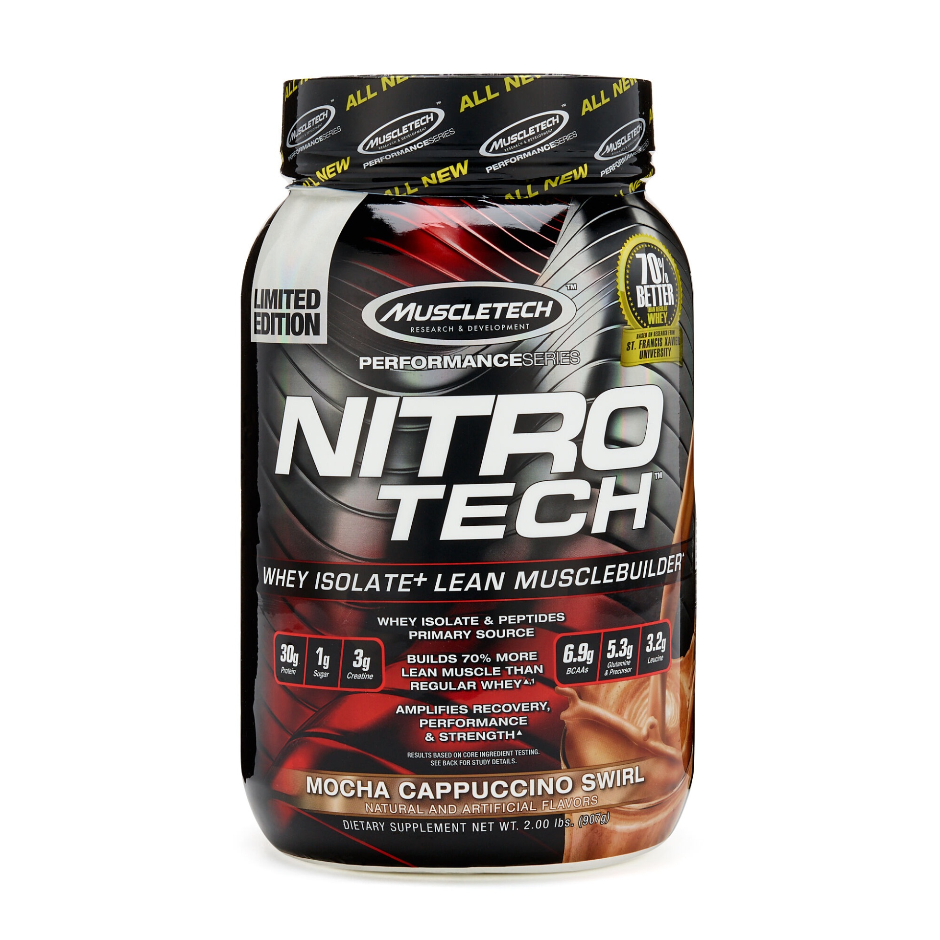 slide 1 of 1, MuscleTech Nitro-Tech - Mocha Cappuccino Swirl, 2 lb