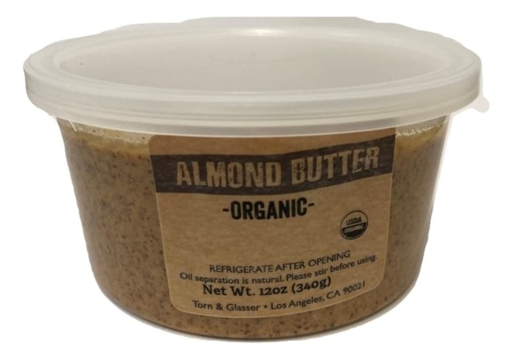 slide 1 of 1, Torn & Glasser Torn Glasser Organic Almond Butter, 12 oz