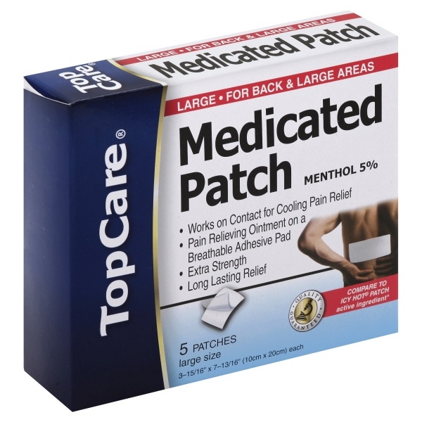 TopCare Large Medicated Pain Relief Patch 5 ct Shipt