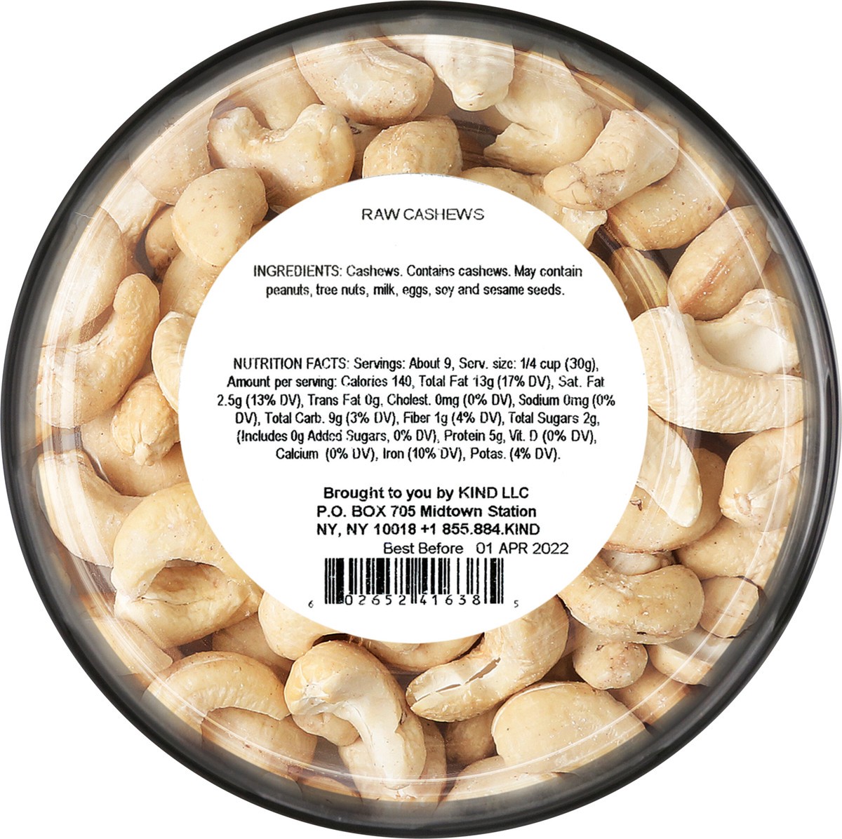 slide 2 of 4, KIND Raw Cashews, 9.0 OZ, 9 oz