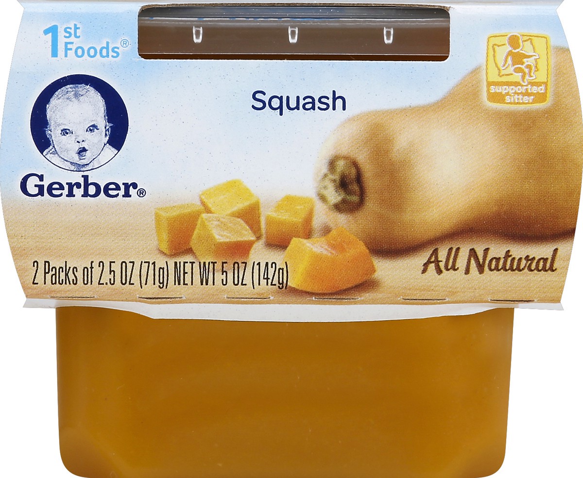 slide 1 of 5, Gerber Squash 2 ea, 2 ct