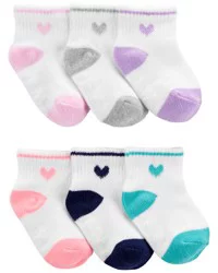 Carter's Carters Baby 6-Pack Crew Socks Multi 3-12