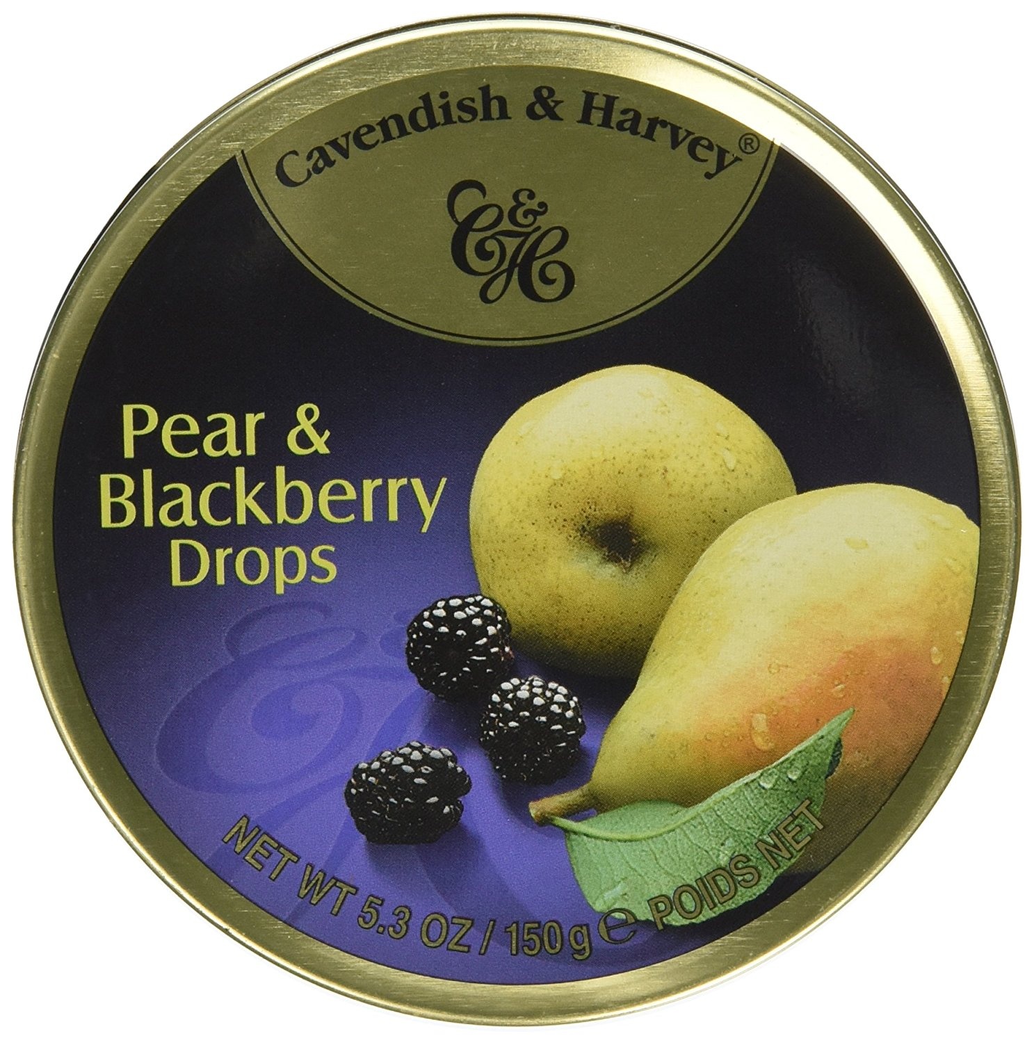 slide 1 of 3, Cavendish & Harvey Cavendish Fruit Drops Tin - Pear & Blackberry, 5 oz